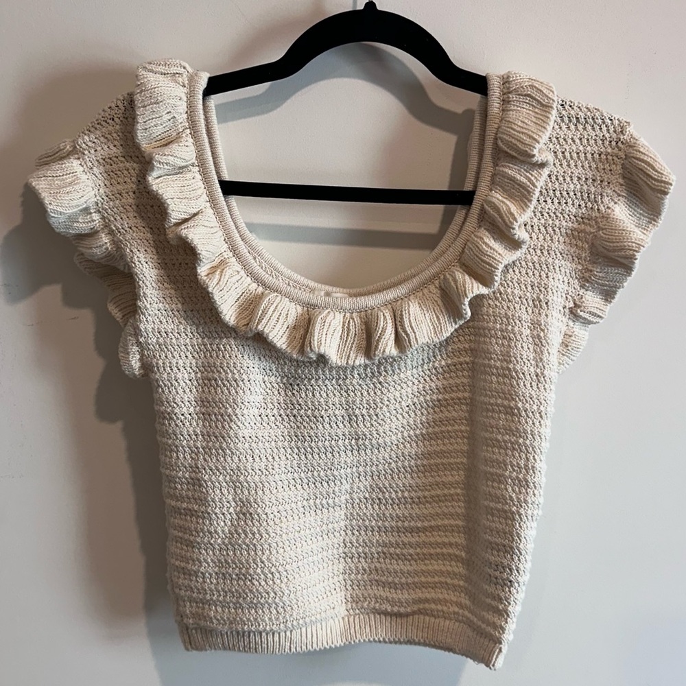 H&M Knit Ruffle Top